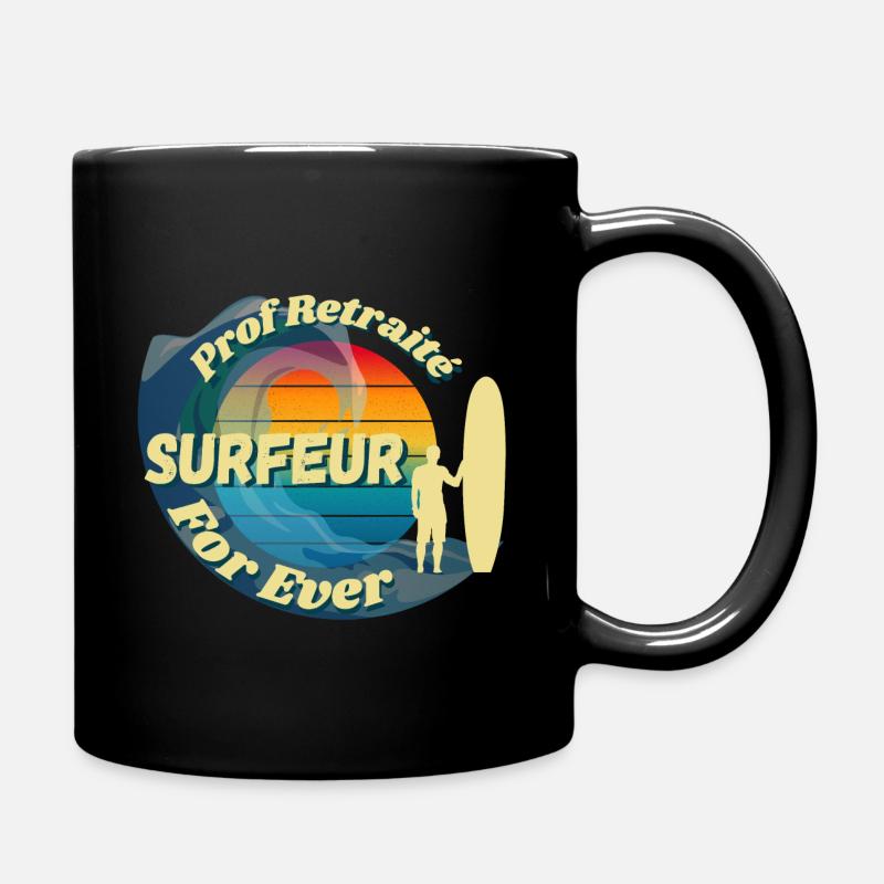 Prof Retraite surfeur for ever - Mug uni - noir