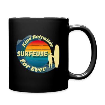 Kiné Retraitée surfeuse for ever - Mug uni - noir - Droite