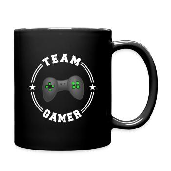 TEAM GAMER College Runde W - Tasse einfarbig - Schwarz - Rechts
