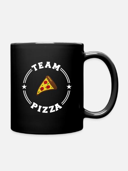 TEAM PIZZA College Round W - Full Colour Mug - black