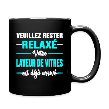 Laveur de vitres Nettoyeur de bâtiment cadeau - Mug uni - noir - Droite