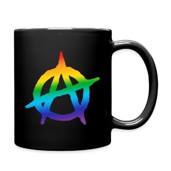Anarchie Ein Logo LGBT - Tasse einfarbig - Schwarz - Rechts