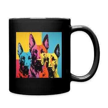 Belgian Shepherd - POP ART - Full Colour Mug - black - Right
