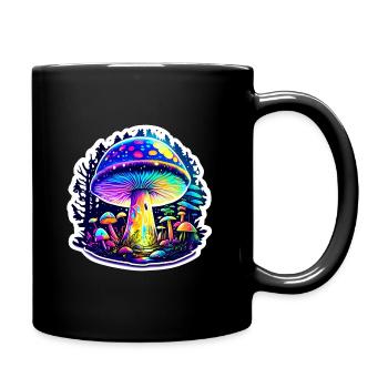 Champignon dans la forêt - Mug uni - noir - Droite