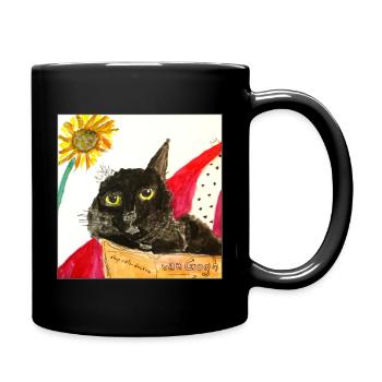Vincent's Cat - Tasse einfarbig - Schwarz - Rechts
