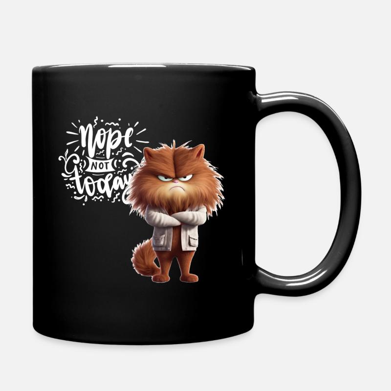Nope not today - Tasse einfarbig - Schwarz