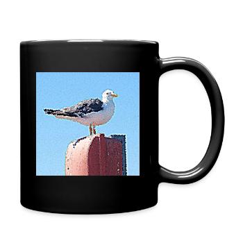 Der Vorabend der braunen Möwe - Tasse einfarbig - Schwarz - Rechts