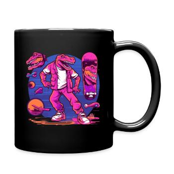 Pop Art Dino - Mug uni - noir - Droite