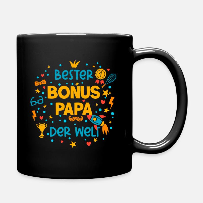 Bonus Papa - Tasse einfarbig - Schwarz