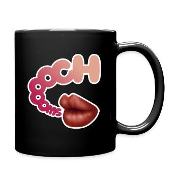 Smooch - Schöne Lippen zum küssen - Valentinstag - Tasse einfarbig - Schwarz - Rechts
