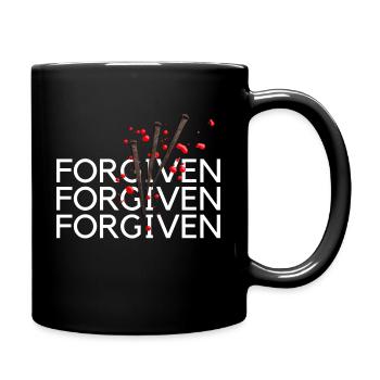 Vergeben: Kleidungskollektion der Gnade - Tasse einfarbig - Schwarz - Rechts