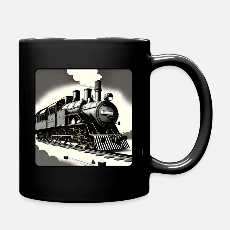 Locomotive à vapeur par Cora.Art - Mug uni - noir