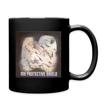 my protective shield - Tasse einfarbig - Schwarz - Rechts