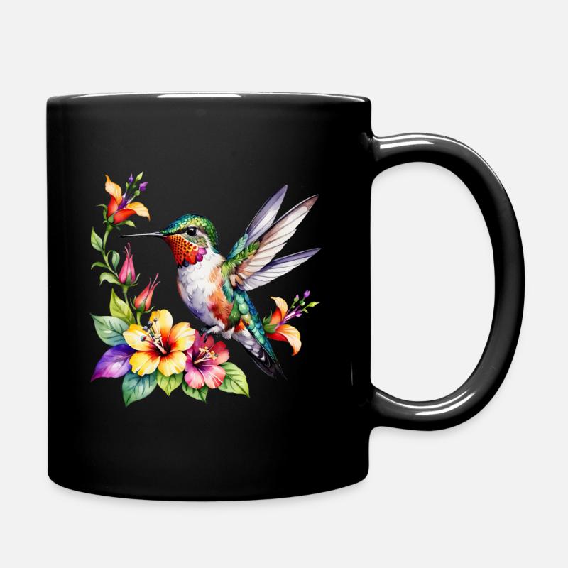 Hummingbird - Full Colour Mug - black
