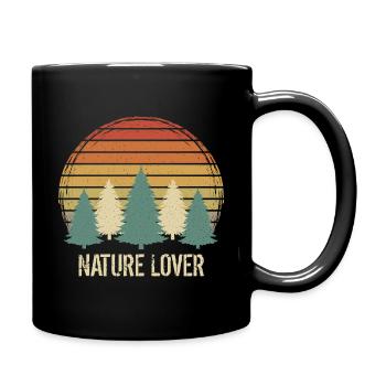 Natur Liebhaber - Nature Lover - Naturliebhaber - Tasse einfarbig - Schwarz - Rechts