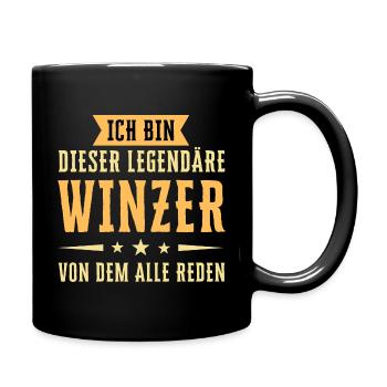 Ich bin dieser legendäre Winzer - Tasse einfarbig - Schwarz - Rechts