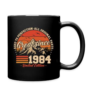 Great since 1984 - Vintage Birthday Gift - Full Colour Mug - black - Right