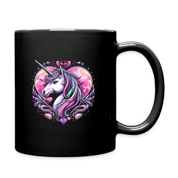 UNICORN FAIRY TALE PRINCESS CASTLE MAGIC CREATIVE - Full Colour Mug - black - Right
