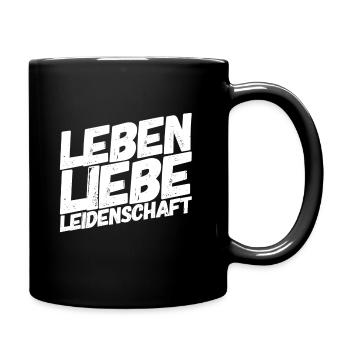 ich will alles im Leben - Tasse einfarbig - Schwarz - Rechts