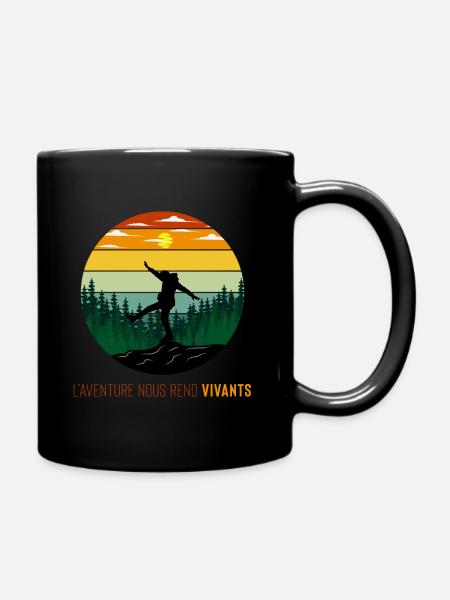 L'aventure nous rend vivants - Mug uni - noir