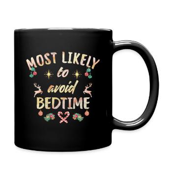 most likely to avoid bedtime - Full Colour Mug - black - Right