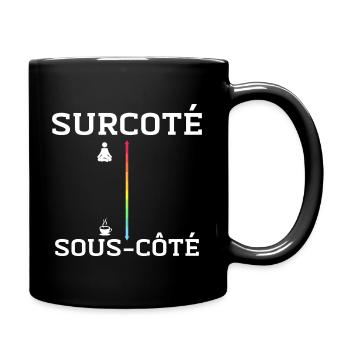 Caféine vs. Méditation - Mug uni - noir - Droite