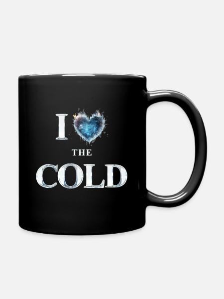 "I love the cold" - Full Colour Mug - black
