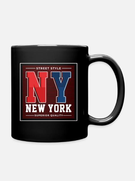 New York - Tasse einfarbig - Schwarz