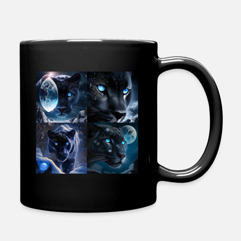BlaPa76 Panther blue eye snow4tiles - Tasse einfarbig - Schwarz