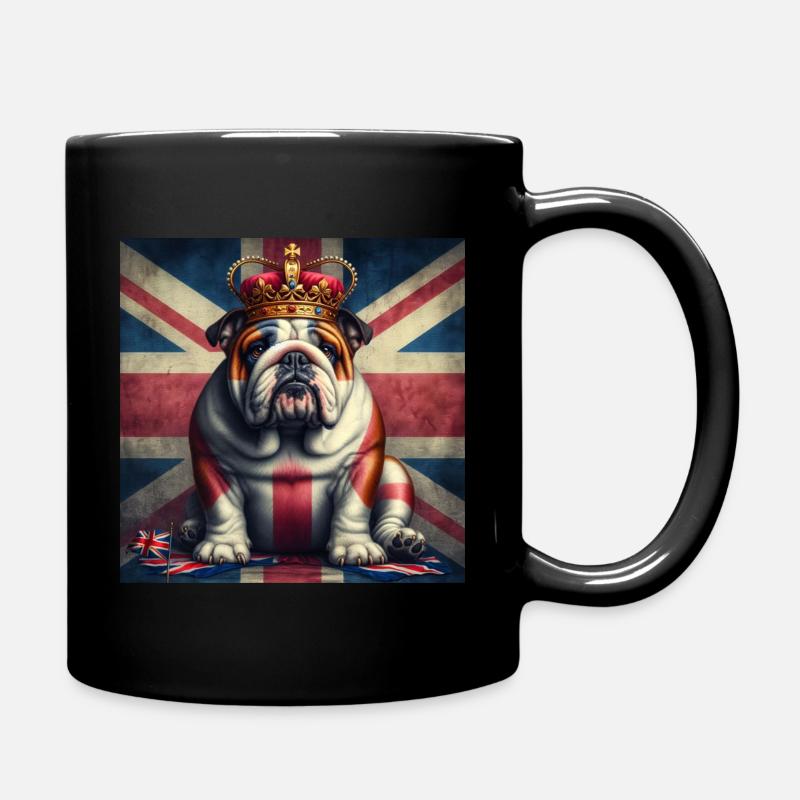 englische Bulldogge - Tasse einfarbig - Schwarz