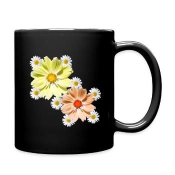 Cosmee with daisies blossom floral floral pattern - Full Colour Mug - black - Right