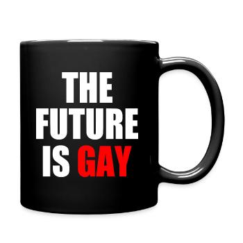 The future is gay - Full Colour Mug - black - Right