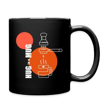 Hug in a Mug | Coffee Love - Tasse einfarbig - Schwarz - Rechts
