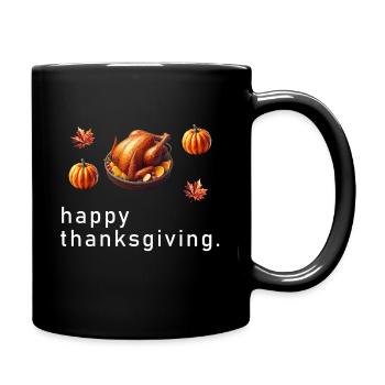 Joyeux Thanksgiving Polygone - Mug uni - noir - Droite