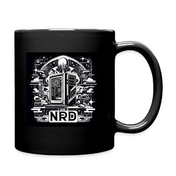 Nerd Stolz Black&White - Tasse einfarbig - Schwarz - Rechts