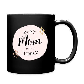 Best mom in the world - Tasse einfarbig - Schwarz - Rechts