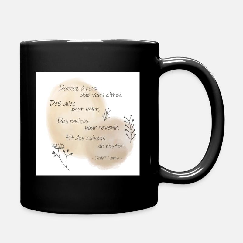 Dalai Lama Quote on Love - Full Colour Mug - black