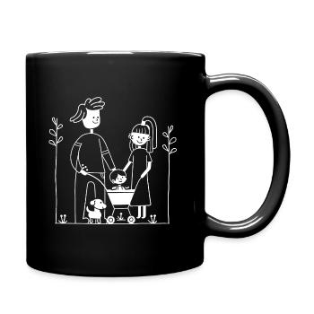 Family Happiness - This is Us in the countryside - Full Colour Mug - black - Right