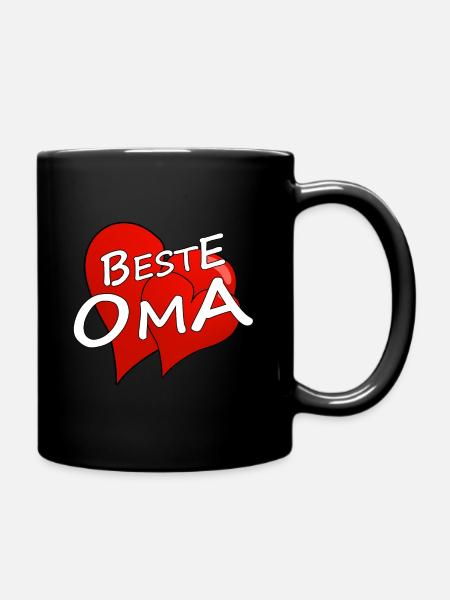 Beste Oma - Tasse einfarbig - Schwarz