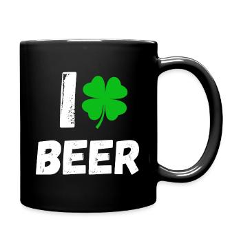 I Love Beer Ireland Shamrock St. Patrick’s Day - Mug uni - noir - Droite