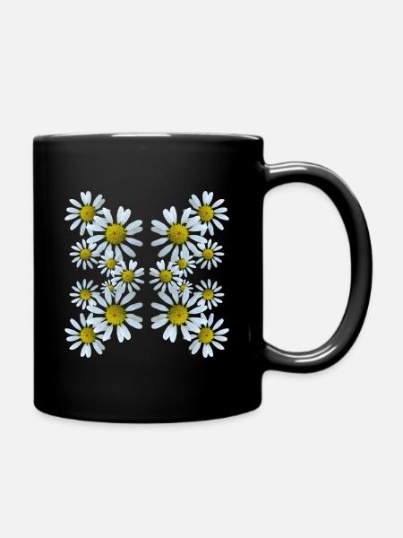 Marguerites Motif Floral Marguerites Fleur Floral - Mug uni - noir