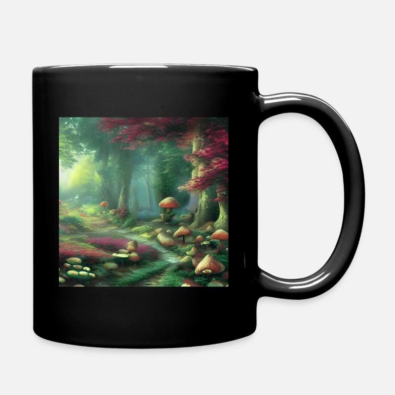 Im Wald - Tasse einfarbig - Schwarz
