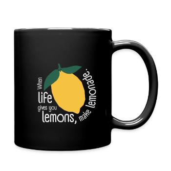 Quand la vie vous donne des citrons - Mug uni - noir - Droite
