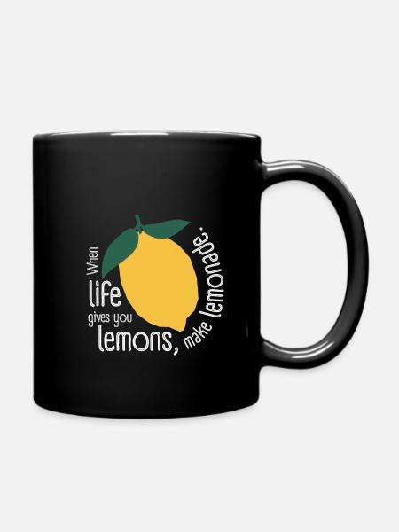 Quand la vie vous donne des citrons - Mug uni - noir