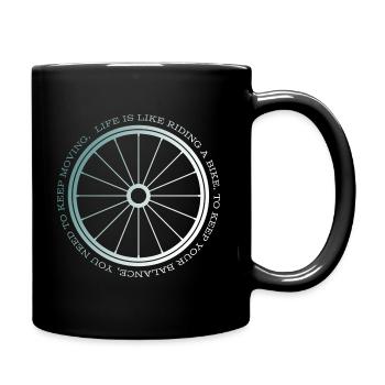 Gravel, Mountainbike, Leidenschaft, Radfahren - Tasse einfarbig - Schwarz - Rechts
