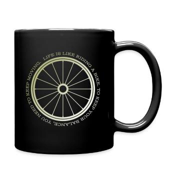 Gravel, Mountain Bike, Passion, Cycling - Full Colour Mug - black - Right