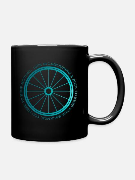 Gravel, Mountain Bike, Passion, Cycling - Full Colour Mug - black