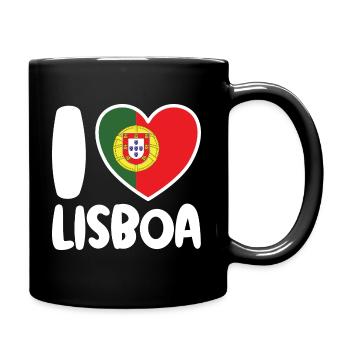 Lisbon Love Portuguese Heart Design - Full Colour Mug - black - Right