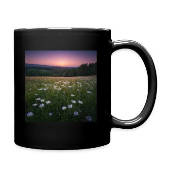 Verzauberte mondbeschienene Wiese von Mutter Erde - Tasse einfarbig - Schwarz - Rechts