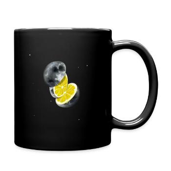 Lemon Moon In Universe - Tasse einfarbig - Schwarz - Rechts
